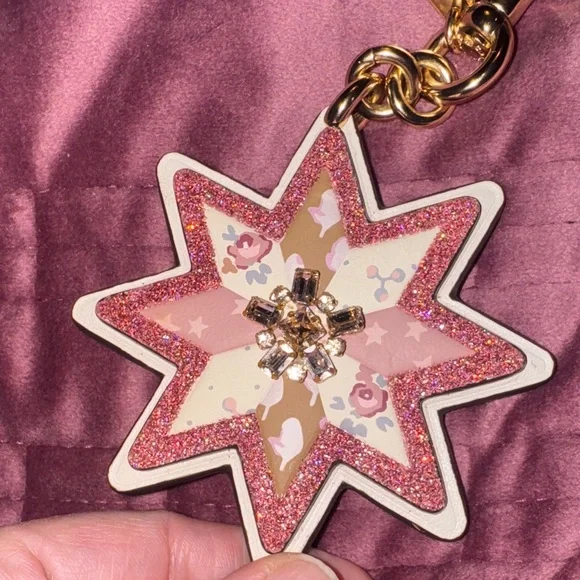 Coach mixed patch work work fob/key chain. F40702. Rare! NWOT. - Picture 11 of 16